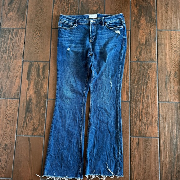 Dear John Women’s Jaxtyn Bootcut St Tropez‎  Distressed Raw Hem Jeans Size 31x32 - Picture 2 of 12